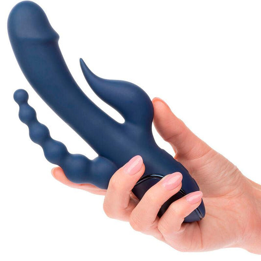 CALEXOTICS - VIBRADOR TRIPLE ORGASM AZUL - Optelum
