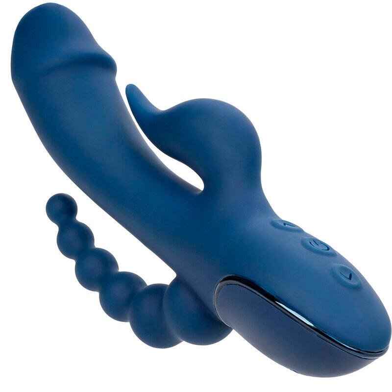 CALEXOTICS - VIBRADOR TRIPLE ORGASM AZUL - Optelum