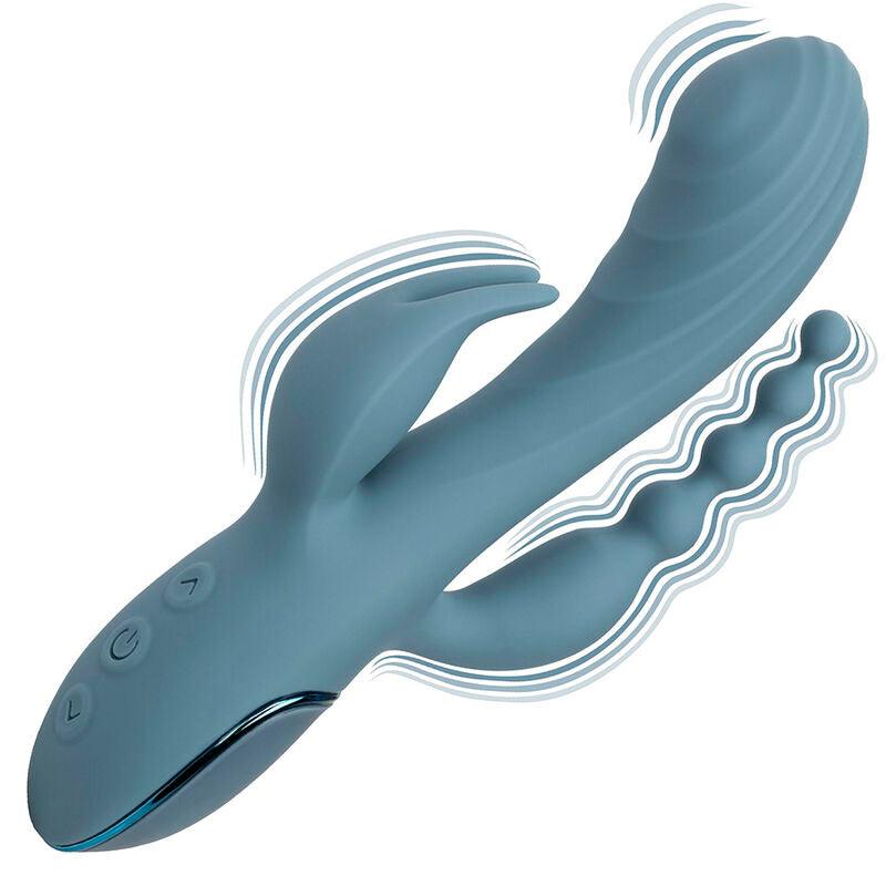 CALEXOTICS - VIBRADOR TRIPLE ÉXTASIS GRIS - Optelum