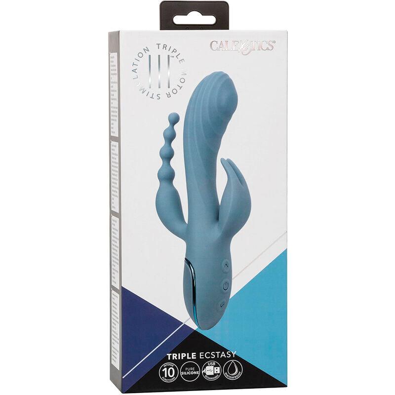 CALEXOTICS - VIBRADOR TRIPLE ÉXTASIS GRIS - Optelum