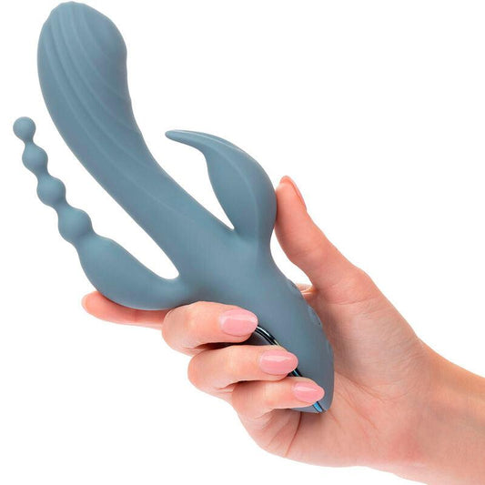 CALEXOTICS - VIBRADOR TRIPLE ÉXTASIS GRIS - Optelum