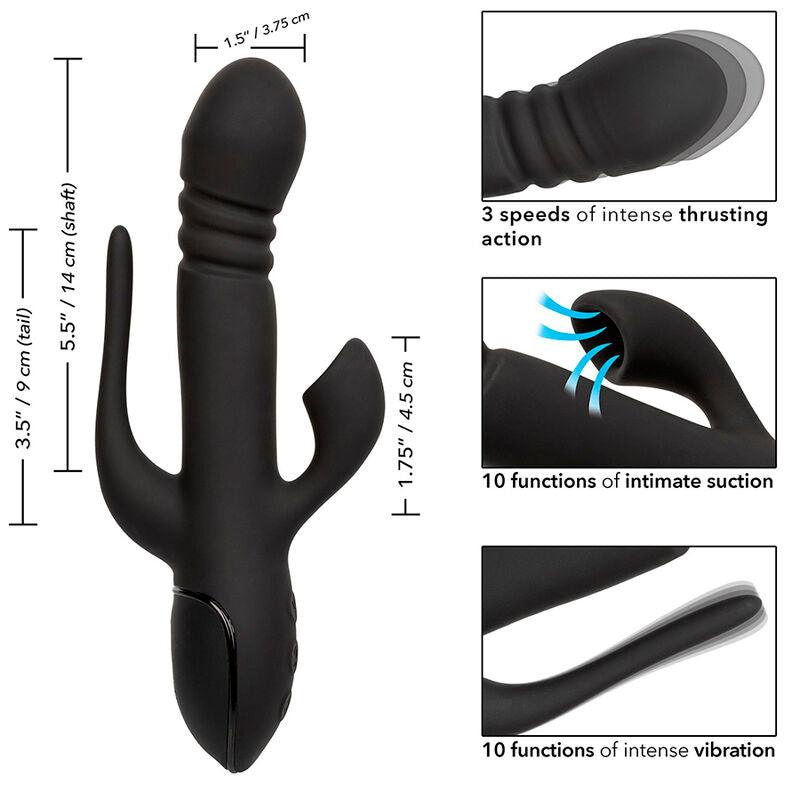 CALEXOTICS - VIBRADOR TRIPLE EUPHORIA NEGRO - Optelum