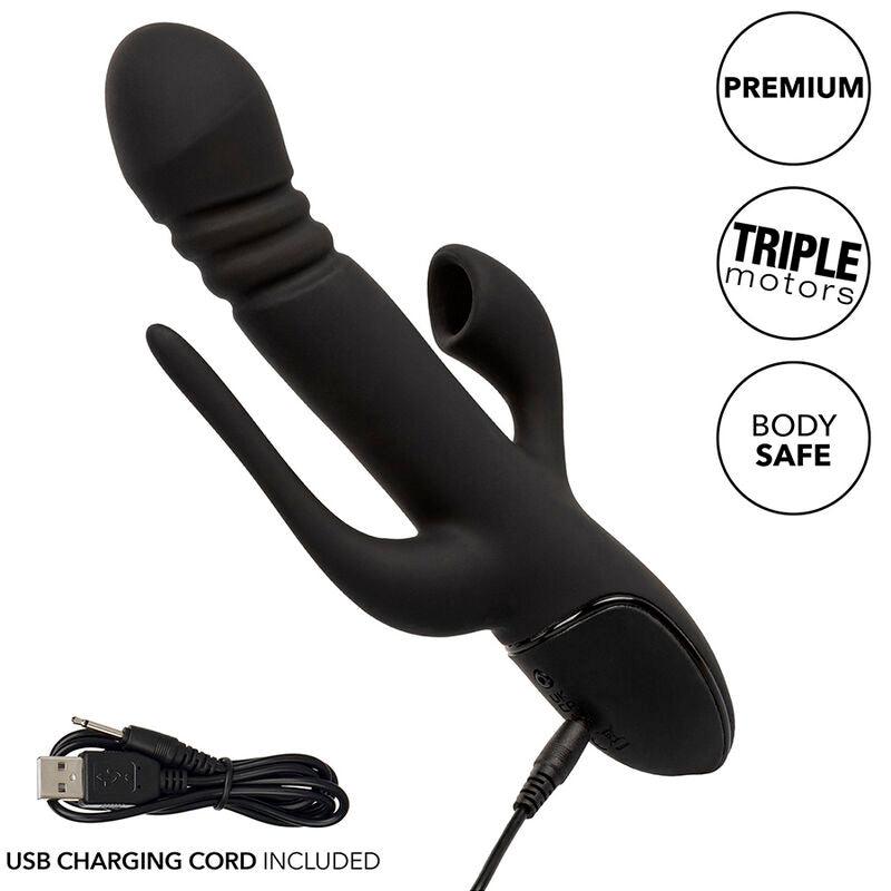 CALEXOTICS - VIBRADOR TRIPLE EUPHORIA NEGRO - Optelum