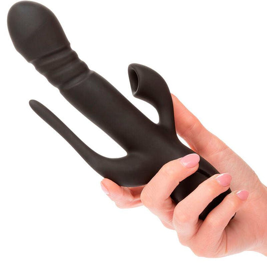 CALEXOTICS - VIBRADOR TRIPLE EUPHORIA NEGRO - Optelum