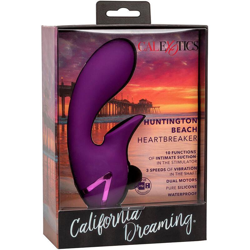 CALEXOTICS - HUNTINGTON BEACH HEARTBREAKER ESTIMULADOR & SUCCIONADOR MORADO BY CALIFORNIA DREAMING - Optelum