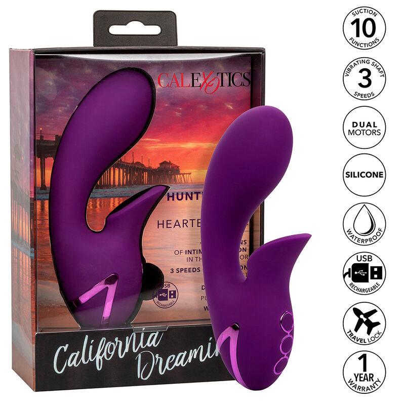 CALEXOTICS - HUNTINGTON BEACH HEARTBREAKER ESTIMULADOR & SUCCIONADOR MORADO BY CALIFORNIA DREAMING - Optelum