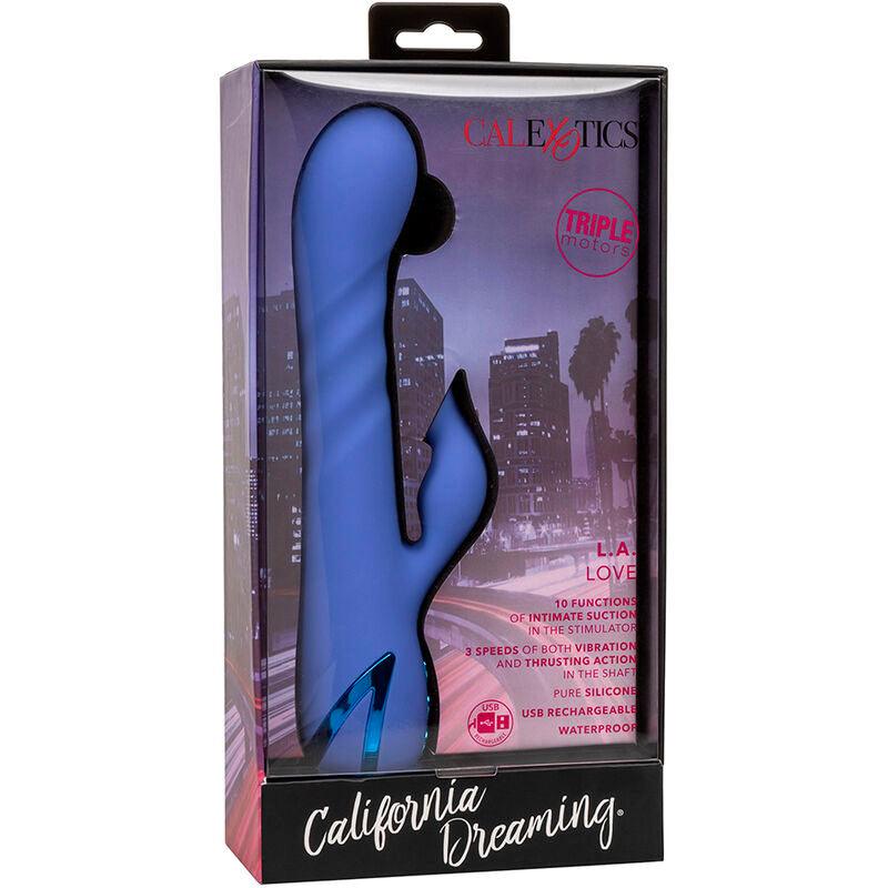 CALEXOTICS - L.A LOVE VIBRADOR & SUCCIONADOR AZUL BY CALIFORNIA DREAMING - Optelum
