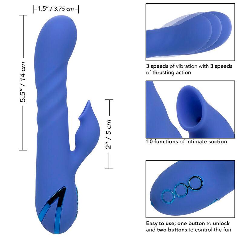 CALEXOTICS - L.A LOVE VIBRADOR & SUCCIONADOR AZUL BY CALIFORNIA DREAMING - Optelum