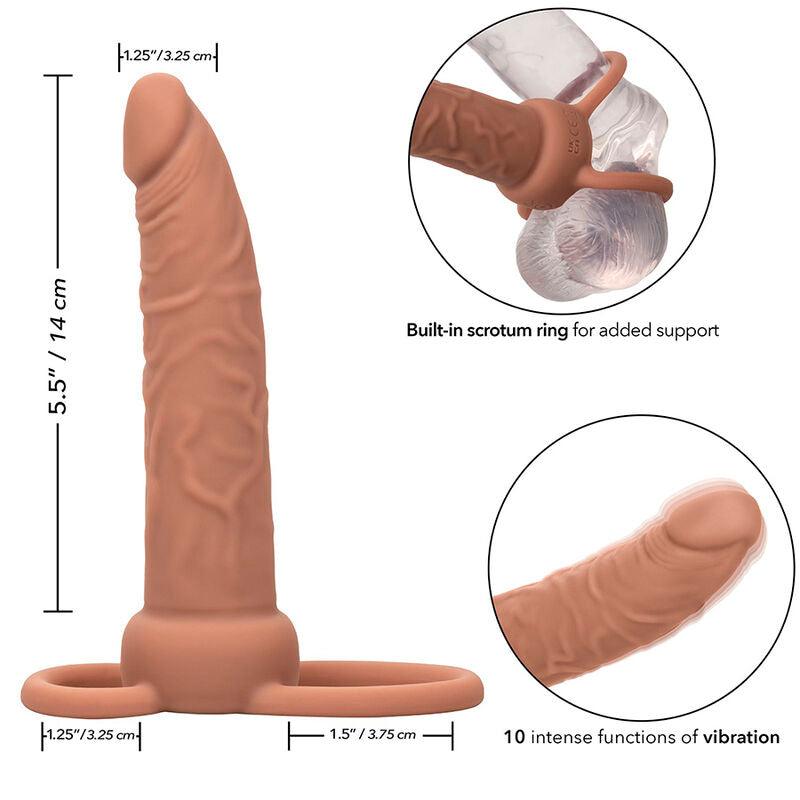 CALEXOTICS - PERFORMANCE MAXX DOBLE PENETRADOR RECARGABLE PIEL MORENO - Optelum