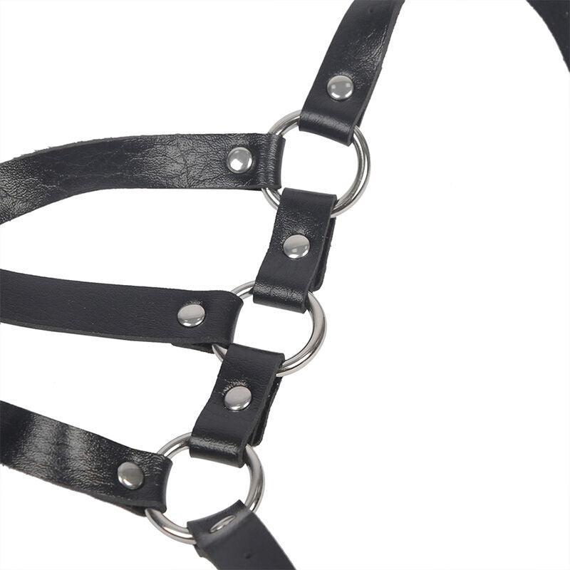 SUBBLIME - ARNÉS DE CUERPO CORREAS AJUSTABLE CUERO NEGRO TALLA ÚNICA - Optelum