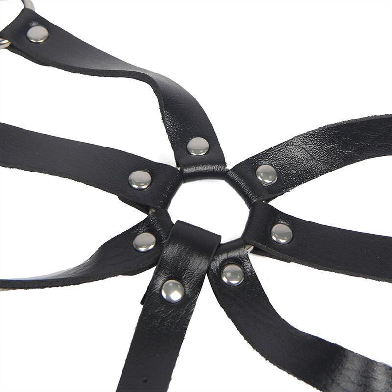 SUBBLIME - ARNÉS DE CUERPO CORREAS AJUSTABLE CUERO NEGRO TALLA ÚNICA - Optelum