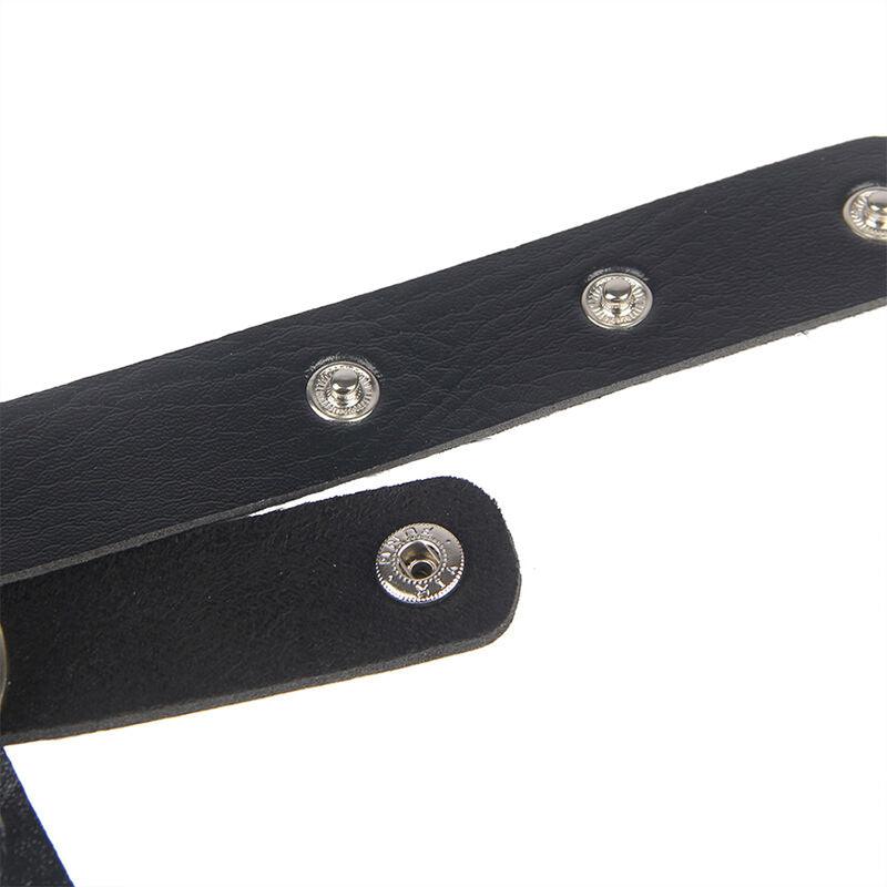 SUBBLIME - ARNÉS DE PECHO CADENAS CUERO NEGRO TALLA ÚNICA - Optelum