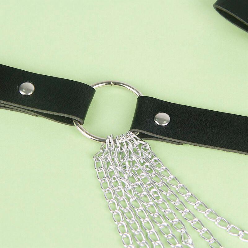 SUBBLIME - CINTURON DE CADENAS CUERO NEGRO TALLA ÚNICA - Optelum