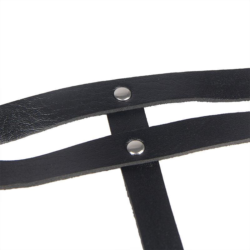 SUBBLIME - CINTURON DE CADENAS ANILLAS CUERO NEGRO TALLA ÚNICA - Optelum