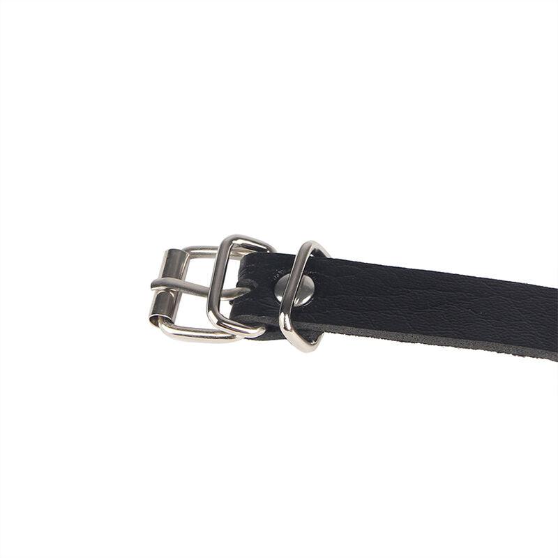 SUBBLIME - CINTURON DE CADENAS ANILLAS CUERO NEGRO TALLA ÚNICA - Optelum