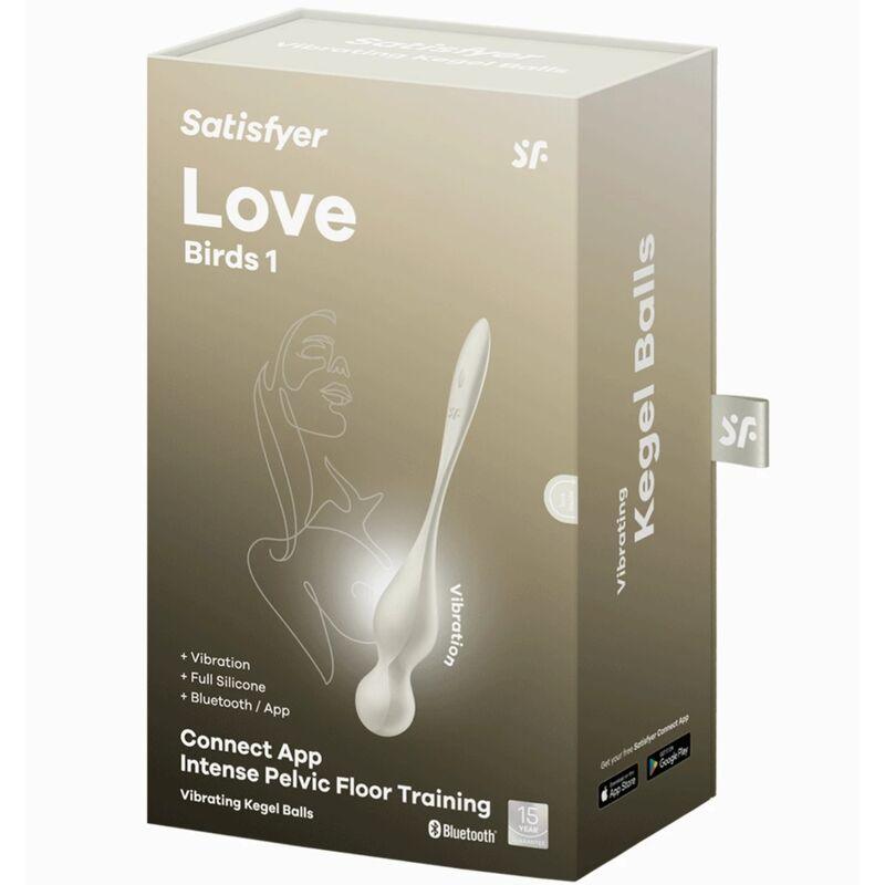 SATISFYER - LOVE BIRDS BOLAS KEGEL VIBRADORAS BLANCO - Optelum
