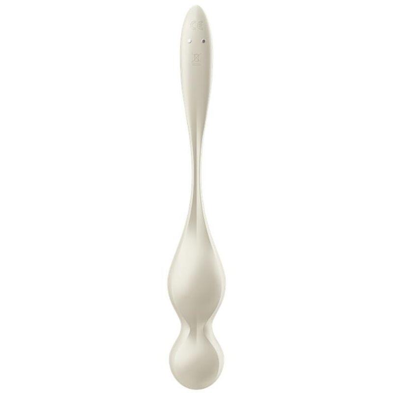 SATISFYER - LOVE BIRDS BOLAS KEGEL VIBRADORAS BLANCO - Optelum