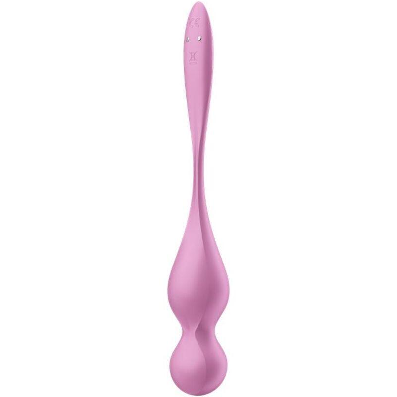 SATISFYER - LOVE BIRDS BOLAS KEGEL VIBRADORAS ROSA - Optelum