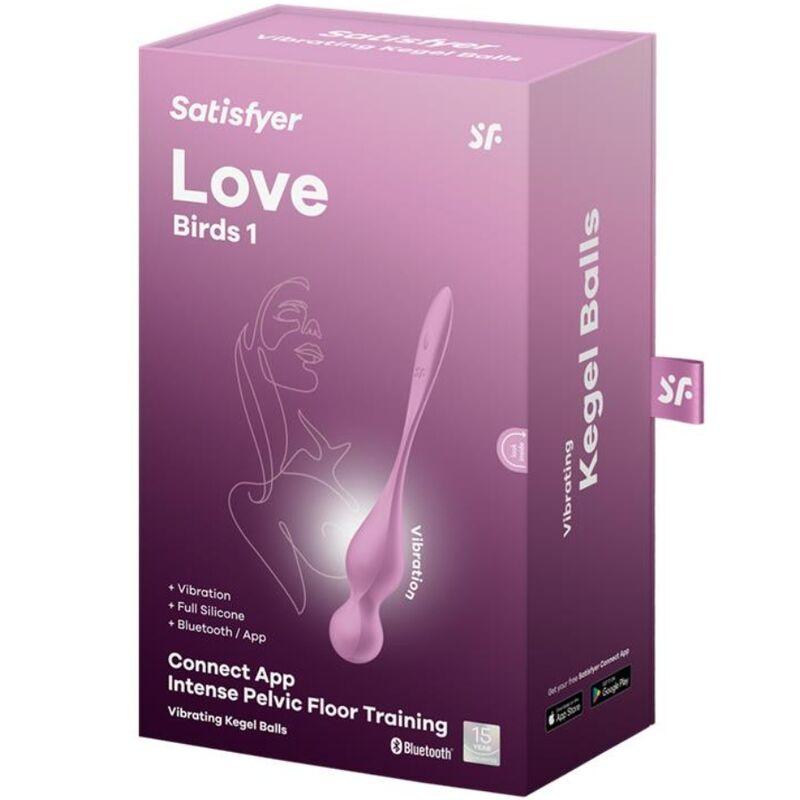 SATISFYER - LOVE BIRDS BOLAS KEGEL VIBRADORAS ROSA - Optelum