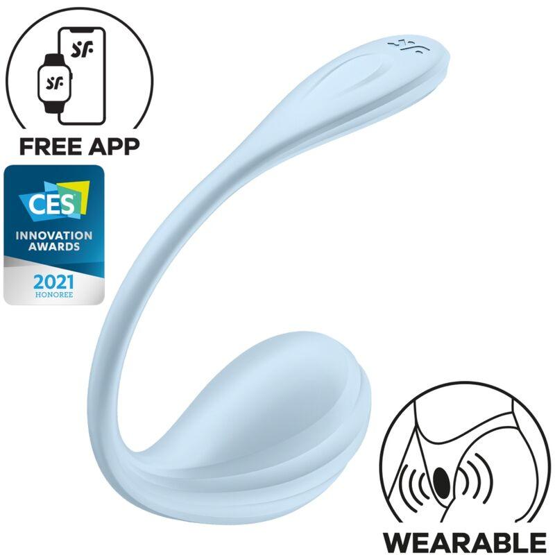SATISFYER - SMOOTH PETAL ESTIMULADOR PUNTO G CELESTE APP GRATUITA - Optelum