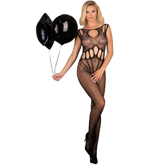 LIVCO CORSETTI FASHION - AMAHIL BODYSTOCKING CROTCHLESS NEGRO TALLA ÚNICA - Optelum