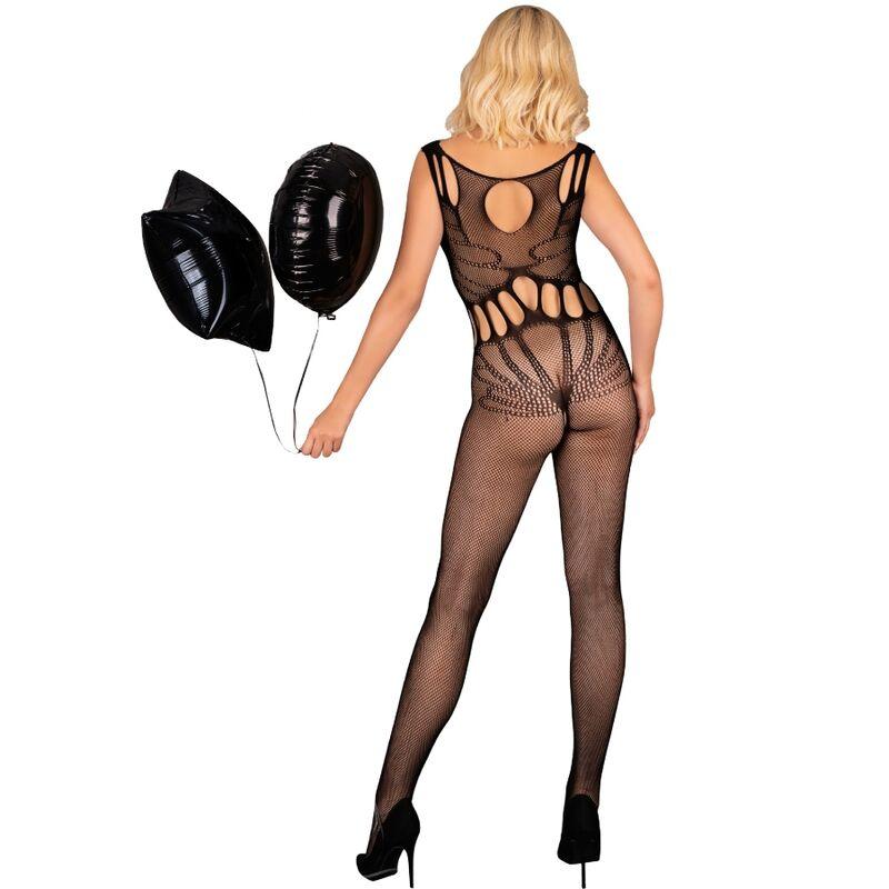 LIVCO CORSETTI FASHION - AMAHIL BODYSTOCKING CROTCHLESS NEGRO TALLA ÚNICA - Optelum