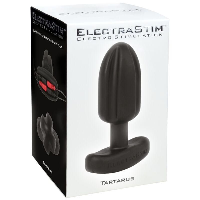 ELECTRASTIM - TARTARUS PLUG ANAL SILICONA QUADRIPOLAR NEGRO - Optelum