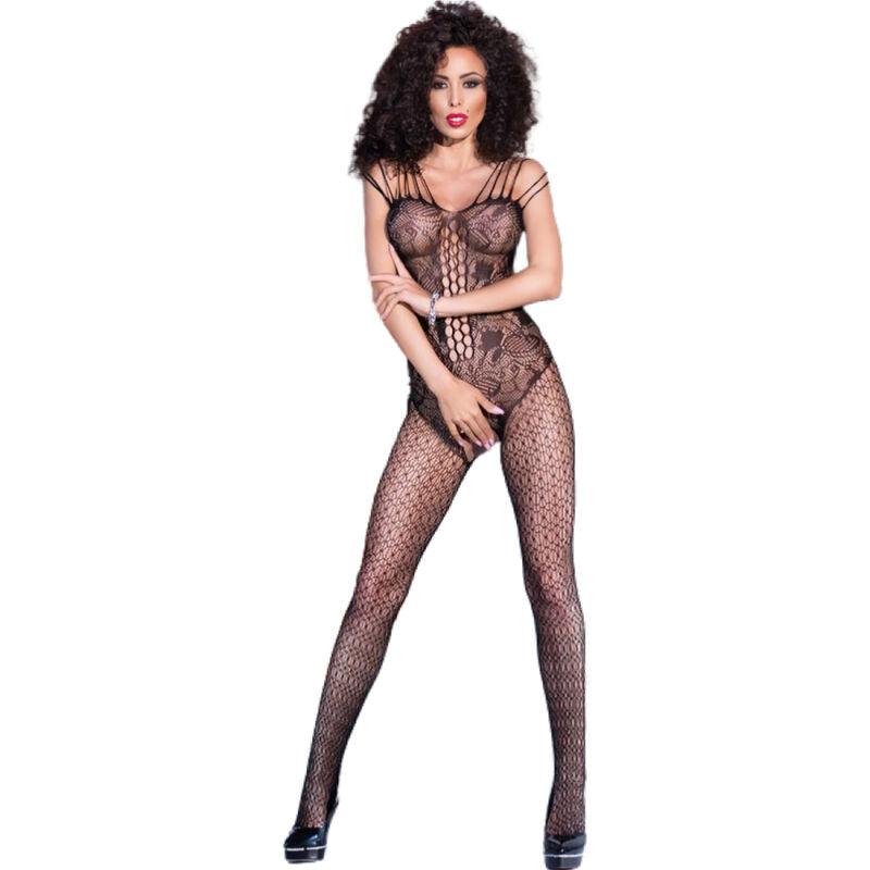 CHILIROSE - CR 4233 BODYSTOCKING CROTCHLESS NEGRO S/M - Optelum