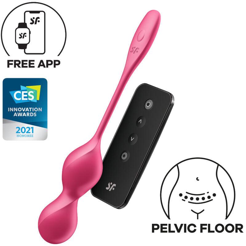 SATISFYER - LOVE BIRDS 2 BOLAS KEGEL VIBRADORAS + APP GRATUITA - Optelum