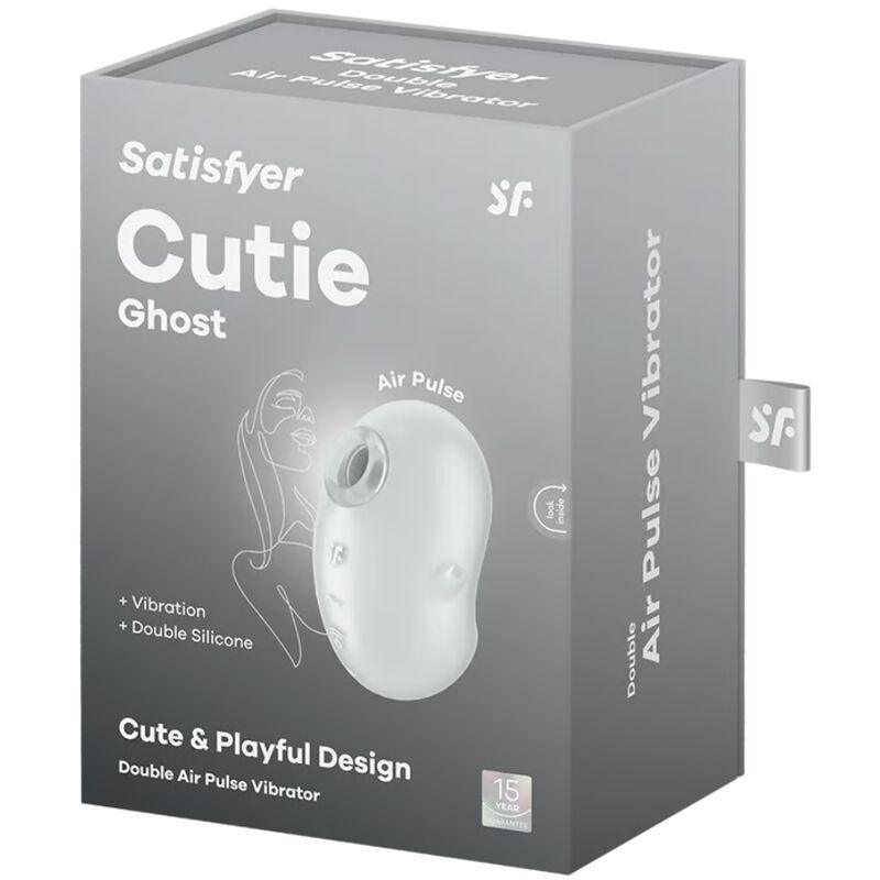 SATISFYER - CUTIE GHOST VIBRADOR LAY-ON BLANCO - Optelum