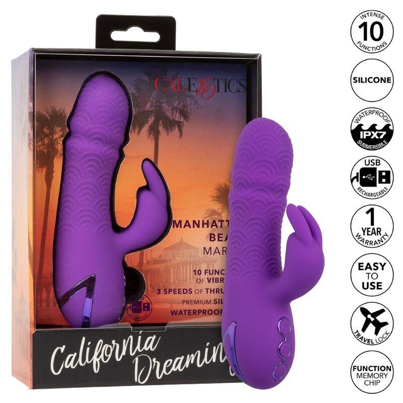 CALEXOTICS - MANHATTAN BEACH MARVEL VIBRADOR RABBIT MORADO BY CALIFORNIA DREAMING - Optelum