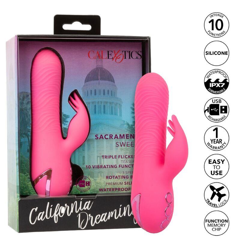 CALEXOTICS - SACRAMENTO SWEETIE VIBRADOR RABBIT ROSA BY CALIFORNIA DREAMING - Optelum