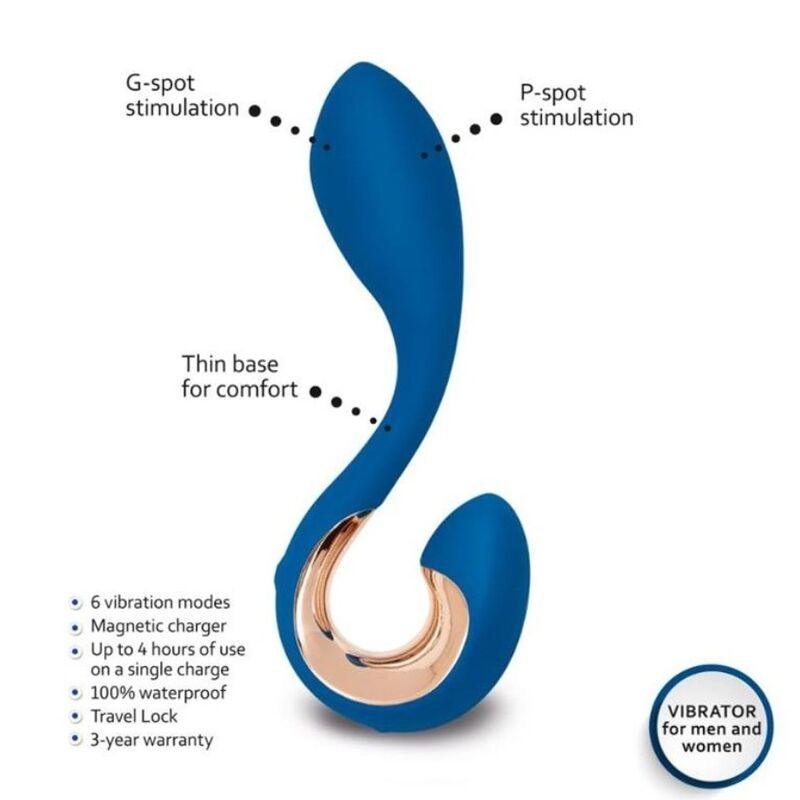 G-VIBE - GPOP 2 VIBRADOR PUNTO G Y P AZUL INDIGO - Optelum