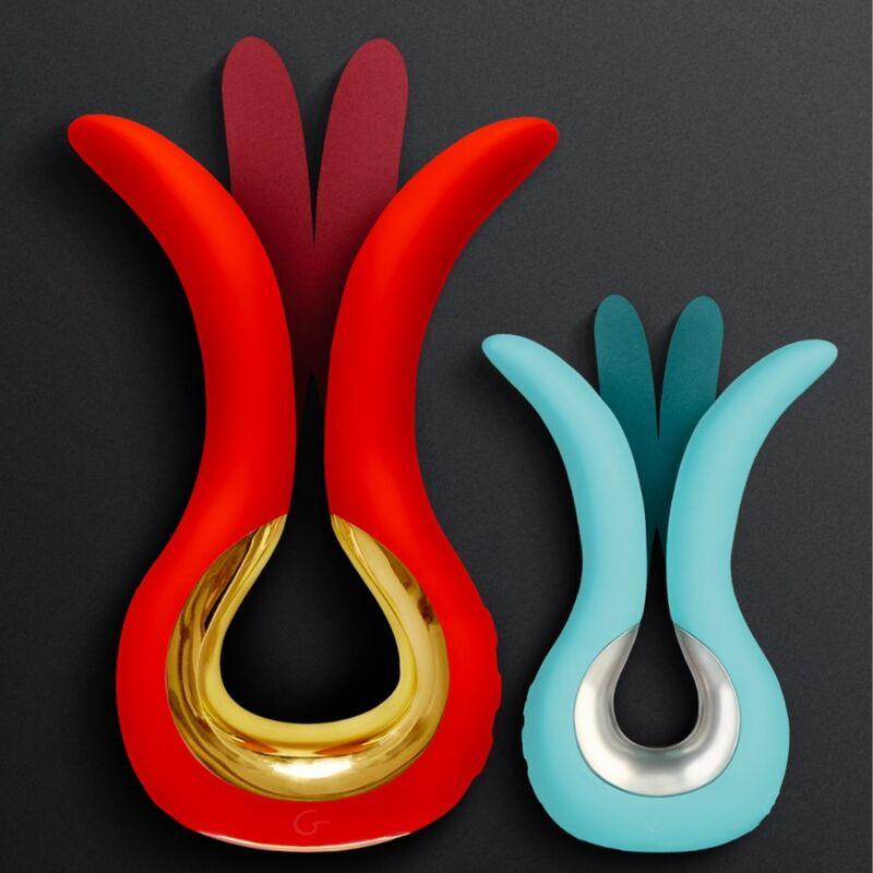G-VIBE - GVIBE MAXI VIBRADOR CON DOS PUNTAS FLEXIBLES CORAL - Optelum