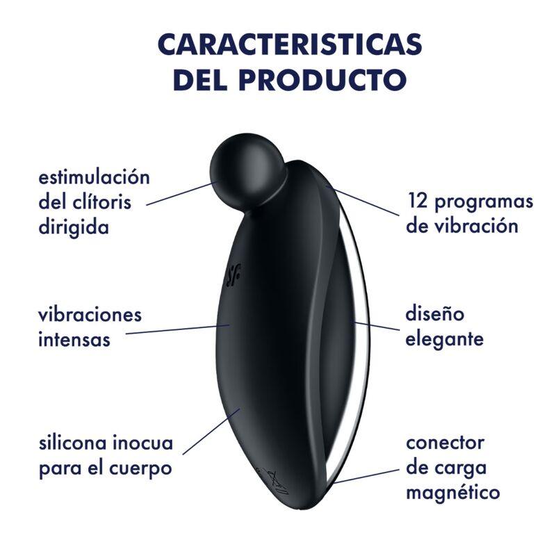 SATISFYER - SPOT ON 2 VIBRADOR LAY-ON NEGRO - Optelum