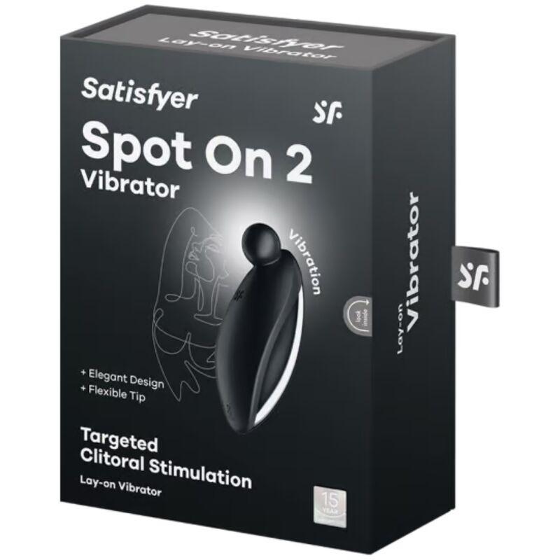 SATISFYER - SPOT ON 2 VIBRADOR LAY-ON NEGRO - Optelum