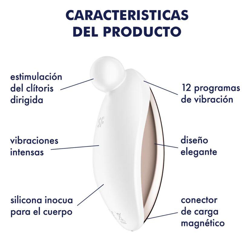 SATISFYER - SPOT ON 2 VIBRADOR LAY-ON BLANCO - Optelum
