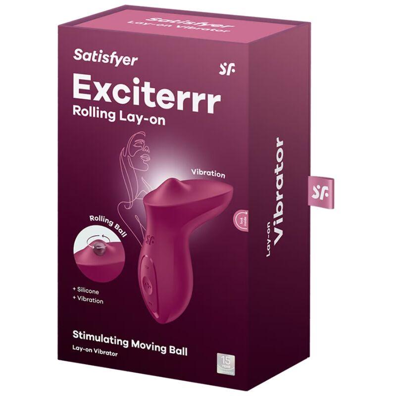 SATISFYER - EXCITERRR VIBRADOR LAY-ON CLÍTORIS BERRY - Optelum