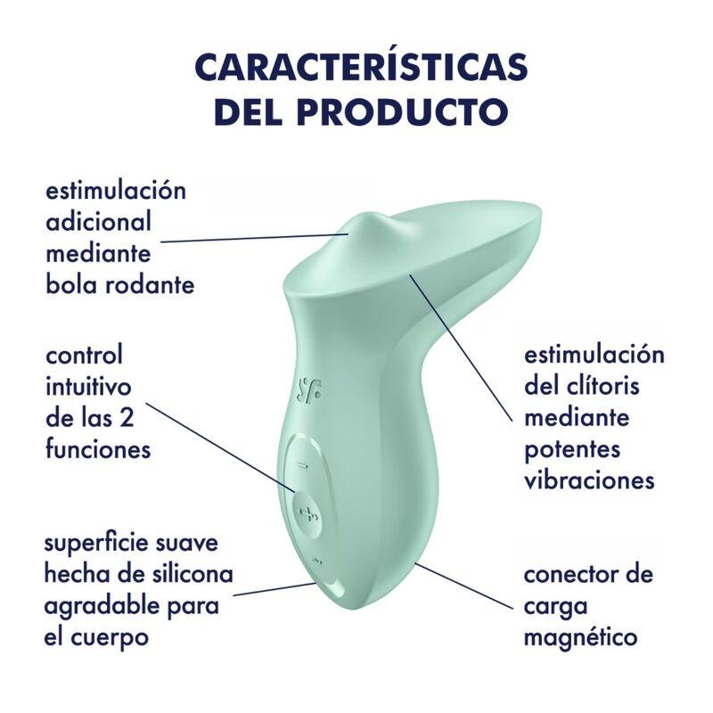 SATISFYER - EXCITERRR VIBRADOR LAY-ON CLÍTORIS MENTA - Optelum