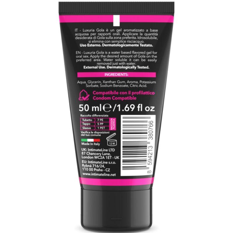 INTIMATELINE LUXURIA - GOLA GEL ORAL CEREZA 50 ML - Optelum