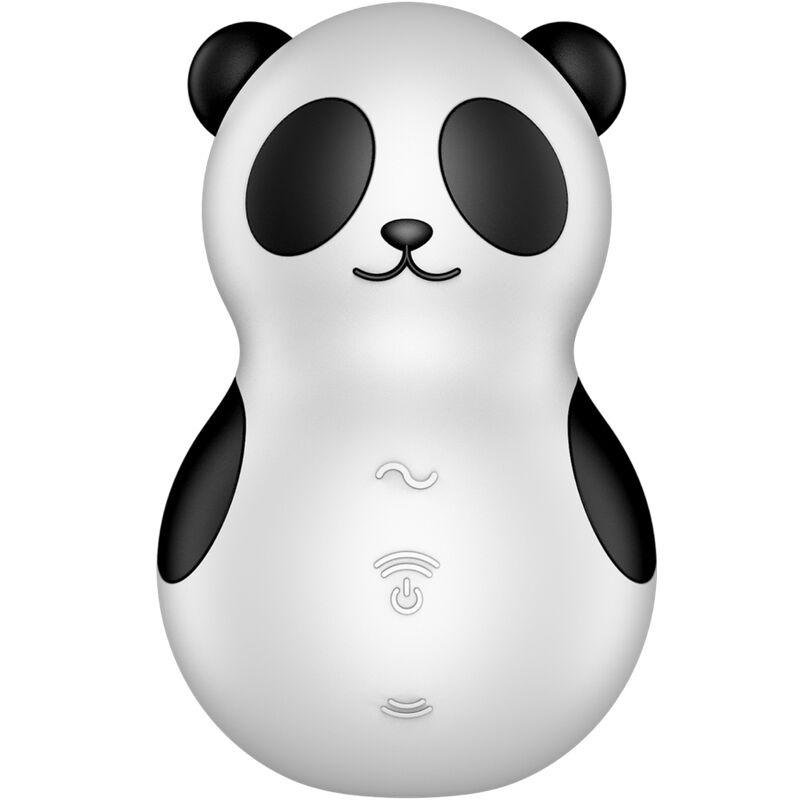 SATISFYER - POCKET PANDA ESTIMULADOR & VIBRADOR BLANCO Y NEGRO - Optelum