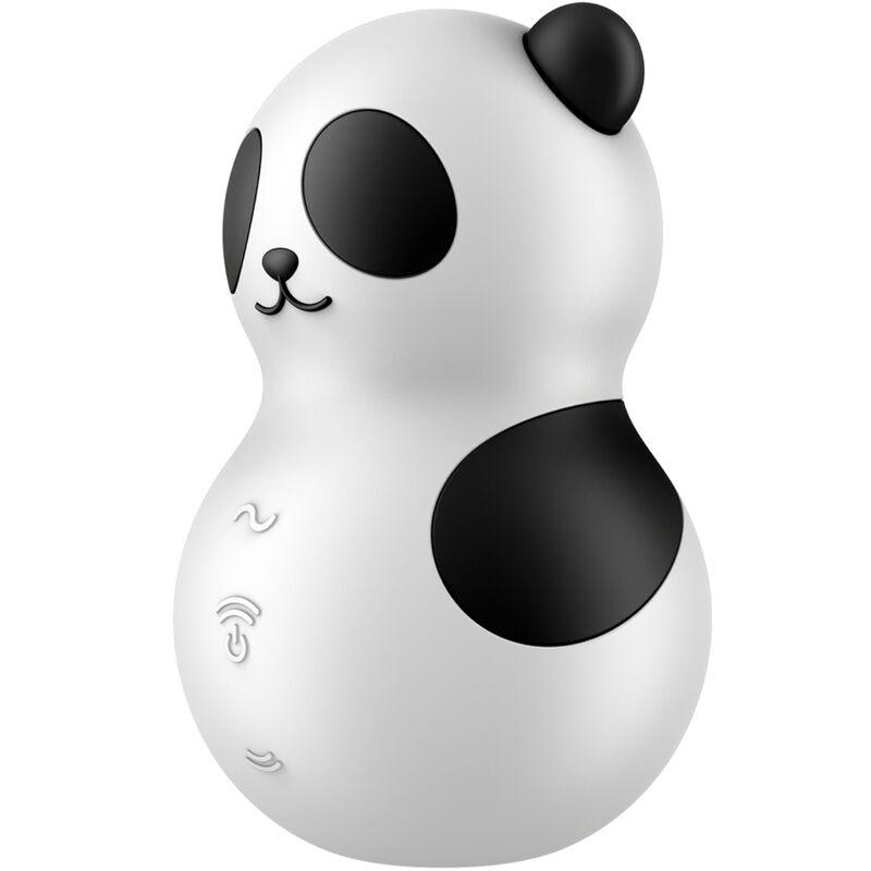 SATISFYER - POCKET PANDA ESTIMULADOR & VIBRADOR BLANCO Y NEGRO - Optelum