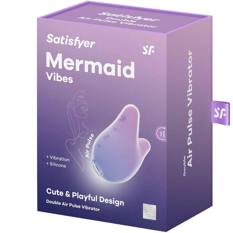 SATISFYER - MERMAID VIBES ESTIMULADOR & VIBRADOR VIOLETA Y ROSA - Optelum
