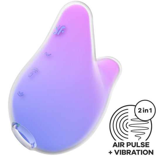 SATISFYER - MERMAID VIBES ESTIMULADOR & VIBRADOR VIOLETA Y ROSA - Optelum