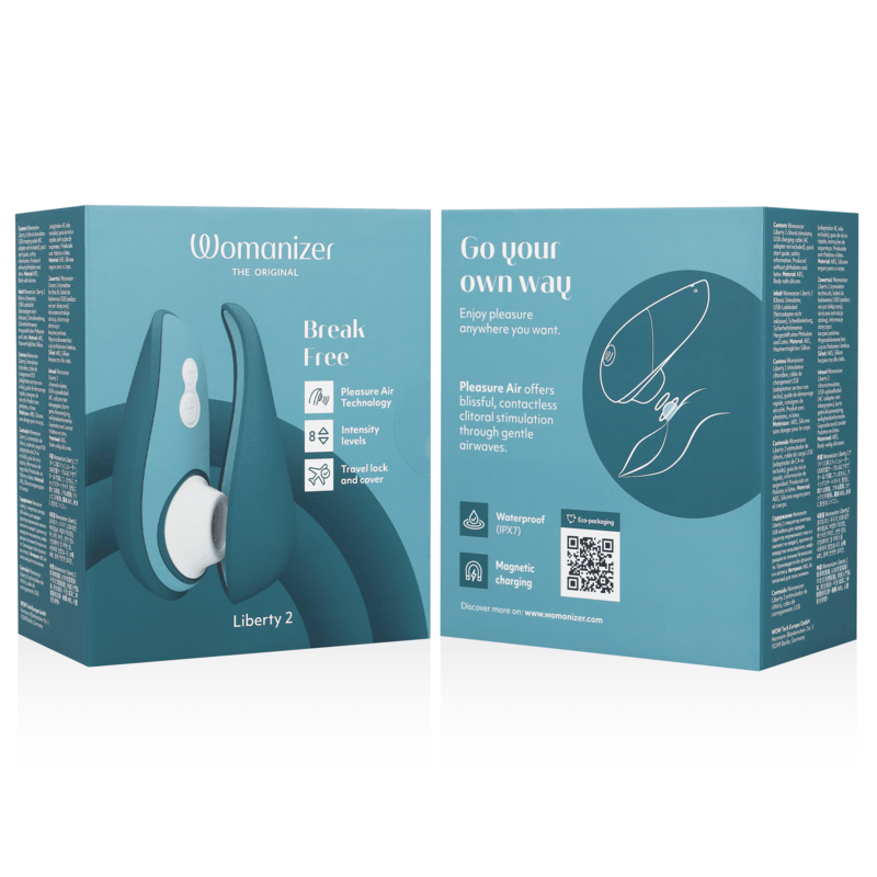 WOMANIZER - LIBERTY 2 ESTIMULADOR & SUCCIONADOR CLITORIS VERDE CLARO - Optelum