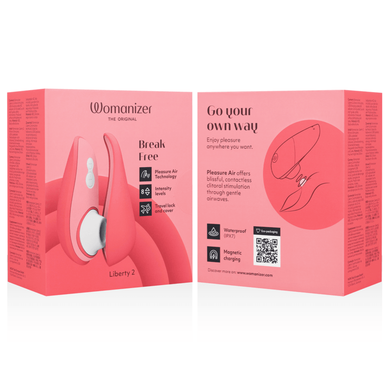 WOMANIZER - LIBERTY 2 ESTIMULADOR & SUCCIONADOR CLITORIS VERDE CLARO - Optelum