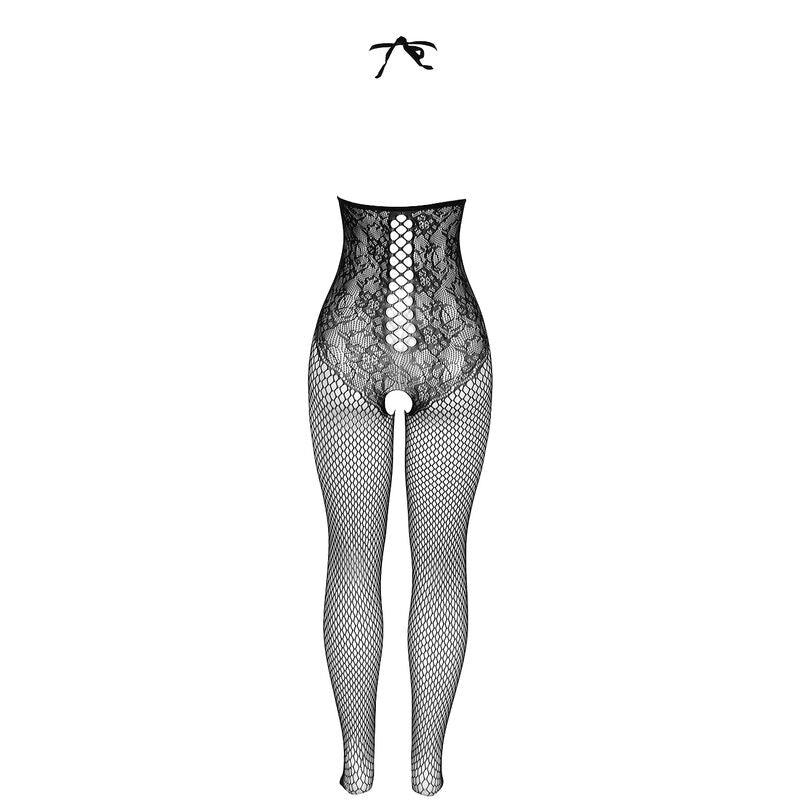 SUBBLIME - 951849 BODYSTOCKING DE REJILLA COPA ABIERTA Y CUELLO HALTER NEGRO TALLA ÚNICA - Optelum