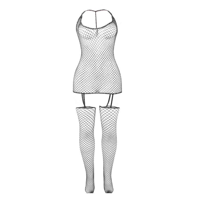 SUBBLIME - 951955 BODYSTOCKING DE REJILLA BRILLANTE TALLA ÚNICA - Optelum