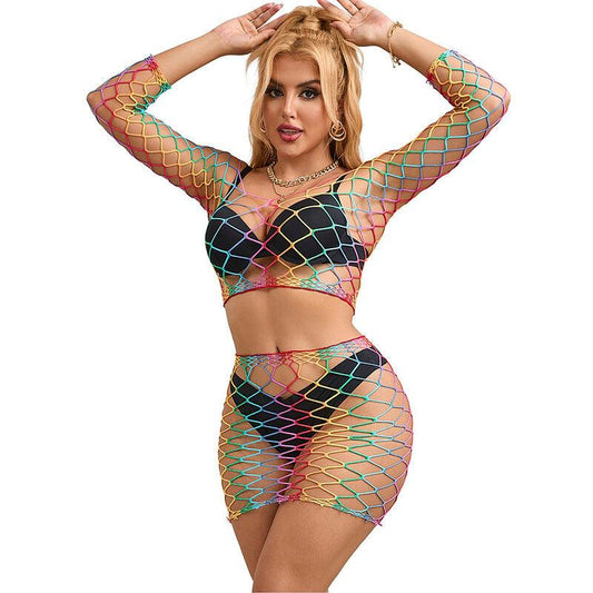 SUBBLIME - 952440 SET DE REJILLA 2 PIEZAS MANGA LARGA ARCOIRIS TALLA ÚNICA - Optelum