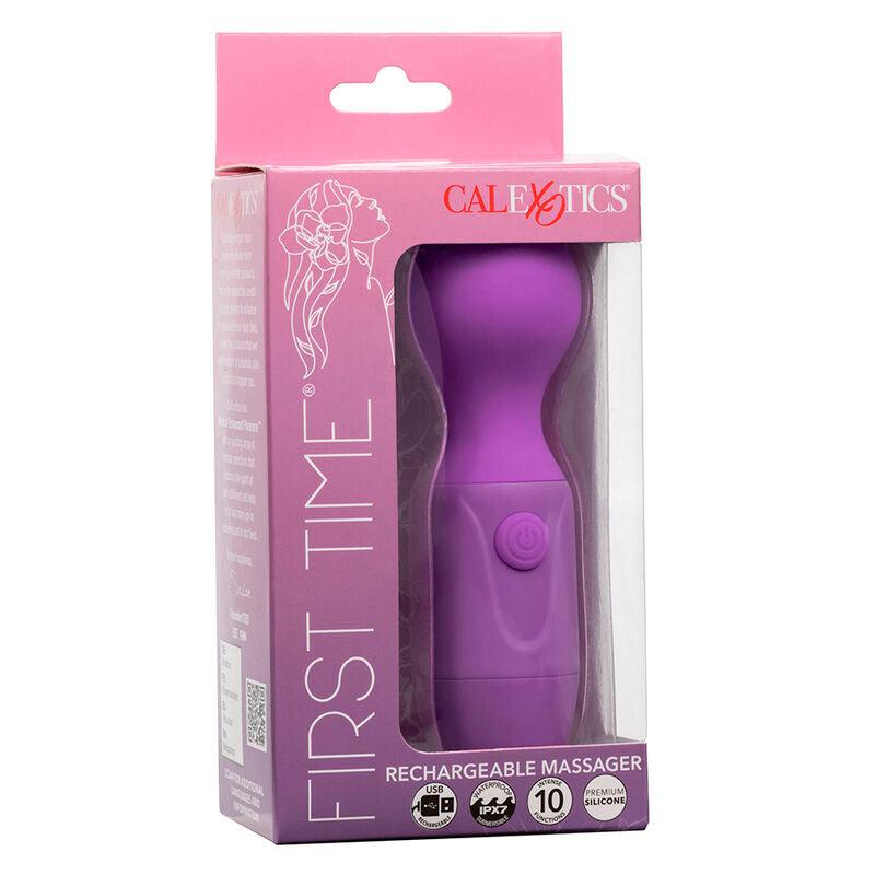 CALEXOTICS - FIRST TIME MASAJEADOR RECARGABLE 10 VIBRACIONES VIOLETA - Optelum
